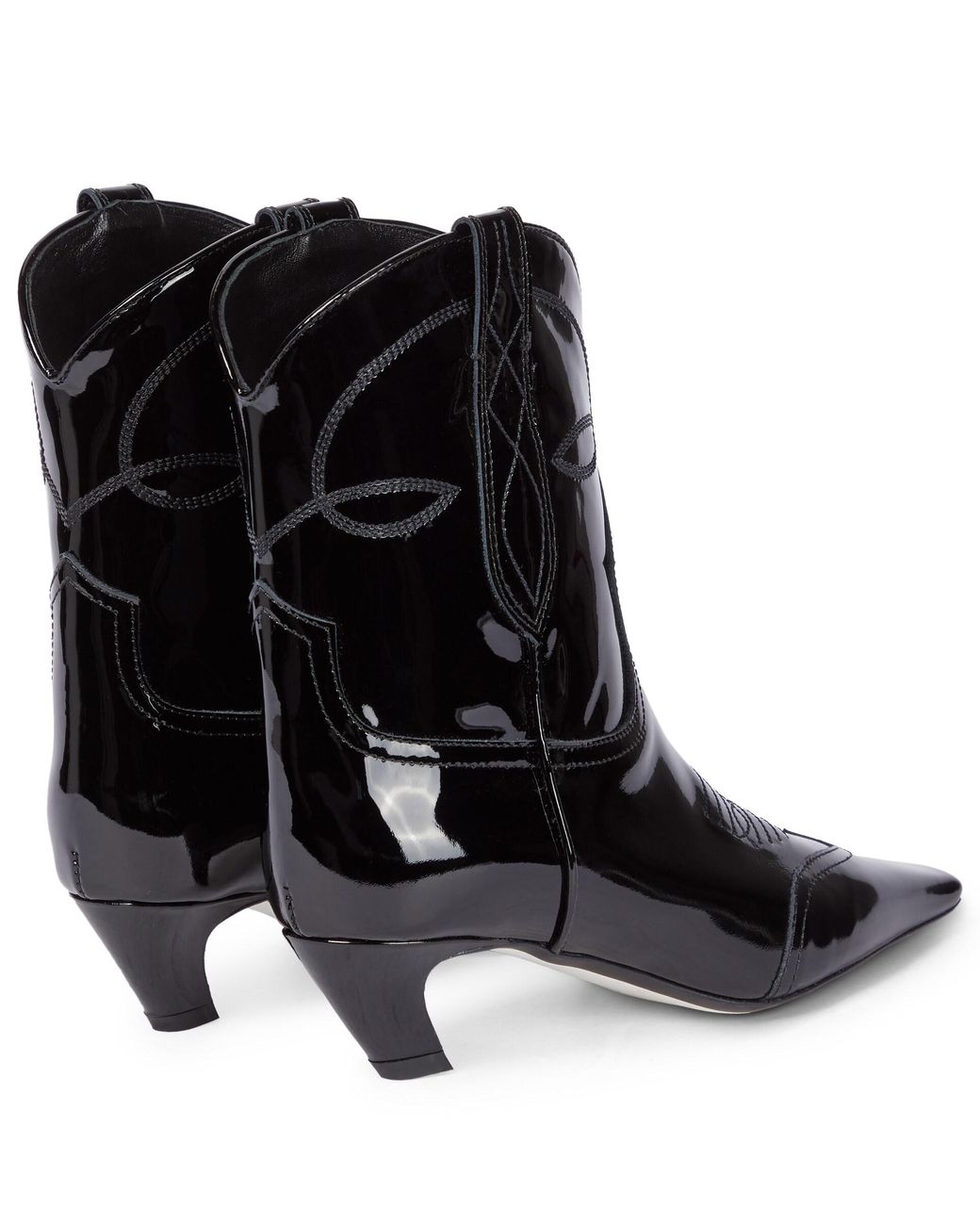 Black patent leather cowboy boots hot sale