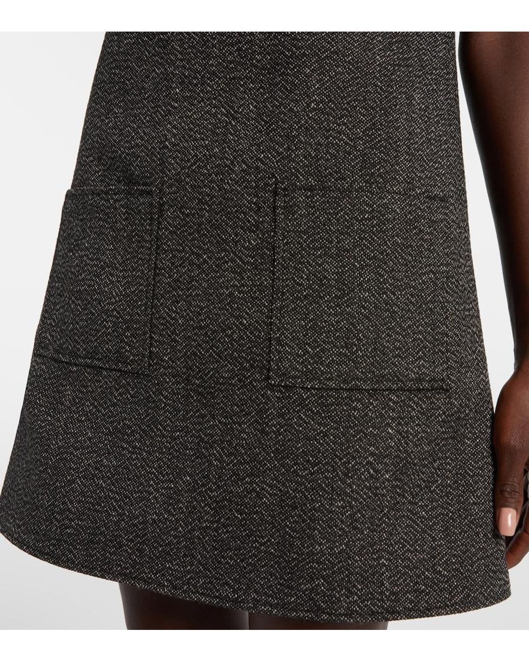 Courreges Black Heritage Wool Minidress
