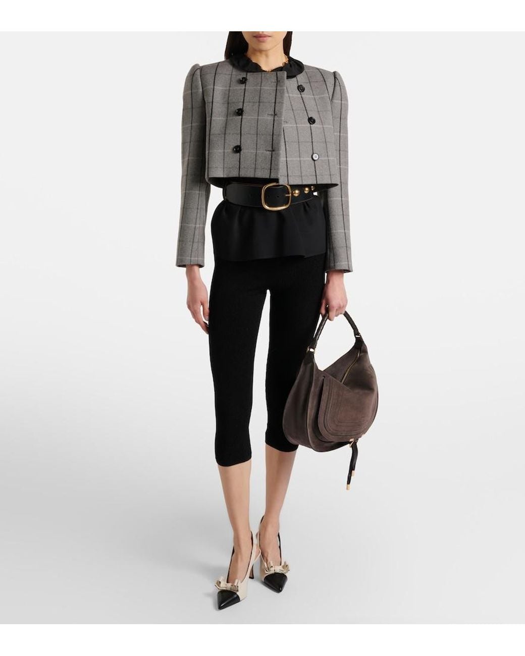 Chloé Black Knitted Capri Pants
