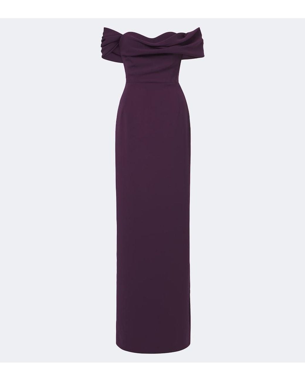 Carolina Herrera Purple Sofia Crepe Gown