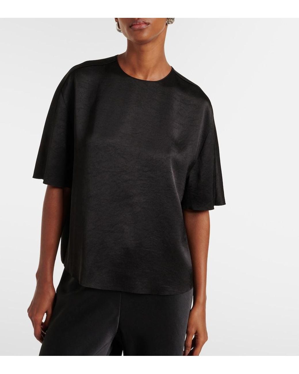 Vince Black Satin T-Shirt