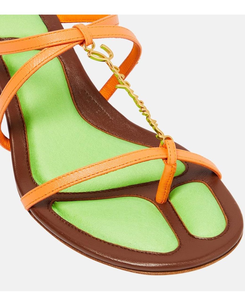 Jacquemus Multicolor Pralu 45Mm Leather Sandals