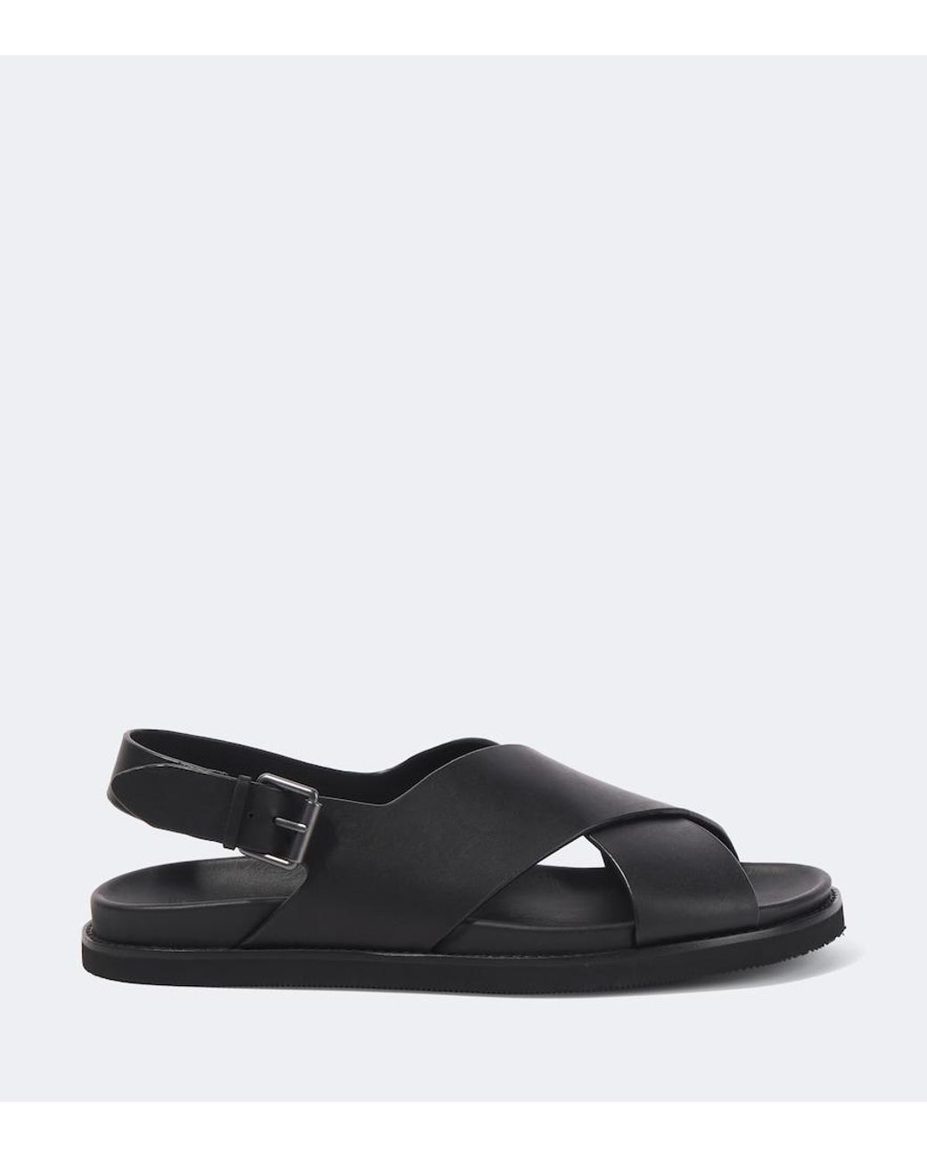 Polo Ralph Lauren Black Zane Leather Slingback Sandals for men