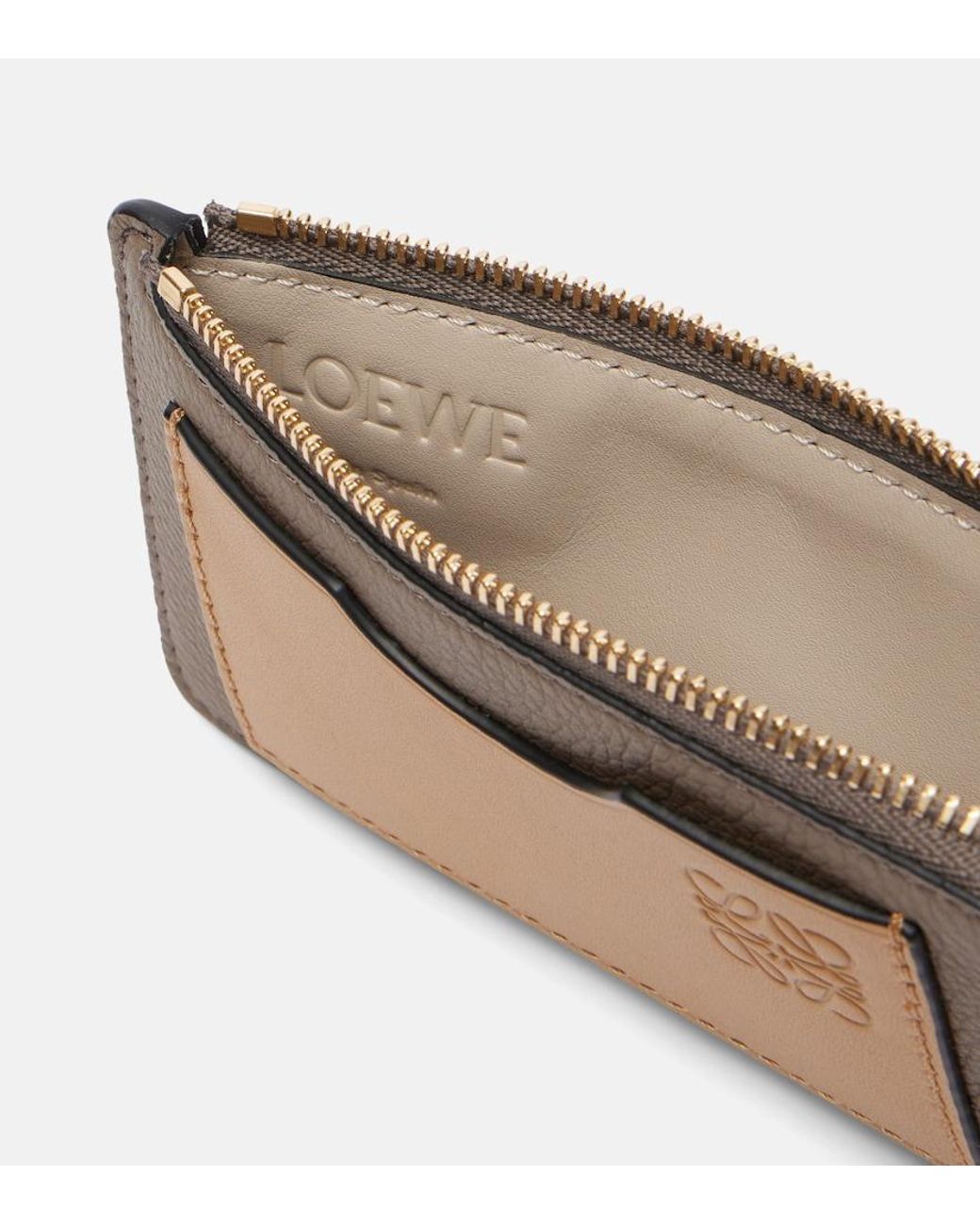 Loewe Natural Anagram Leather Card Case