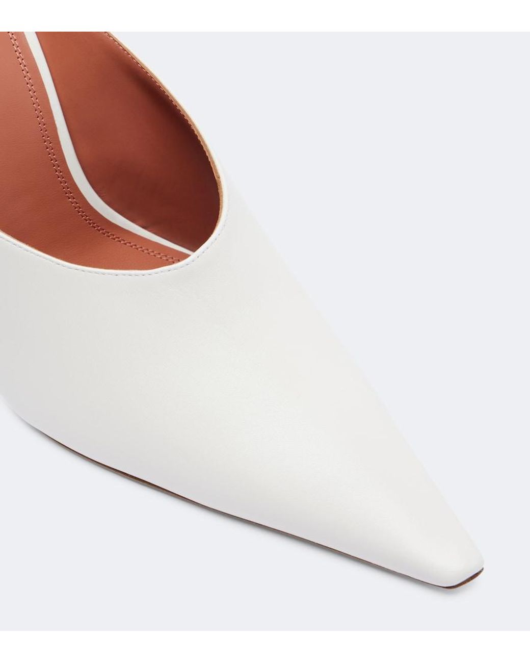 AMINA MUADDI White Felicia Leather Mules