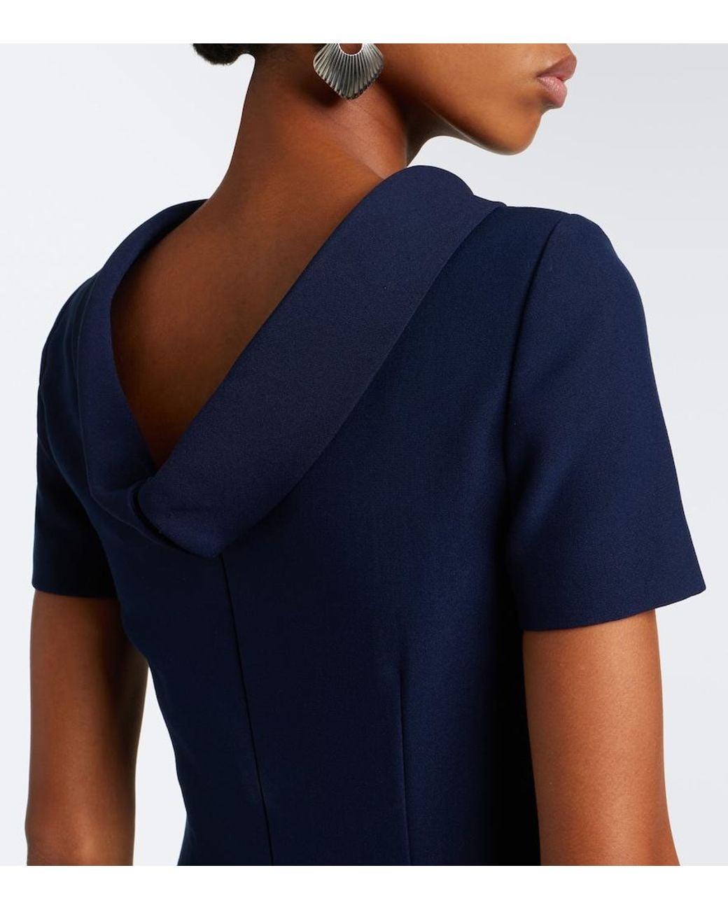 Roland Mouret Blue Crepe Gown