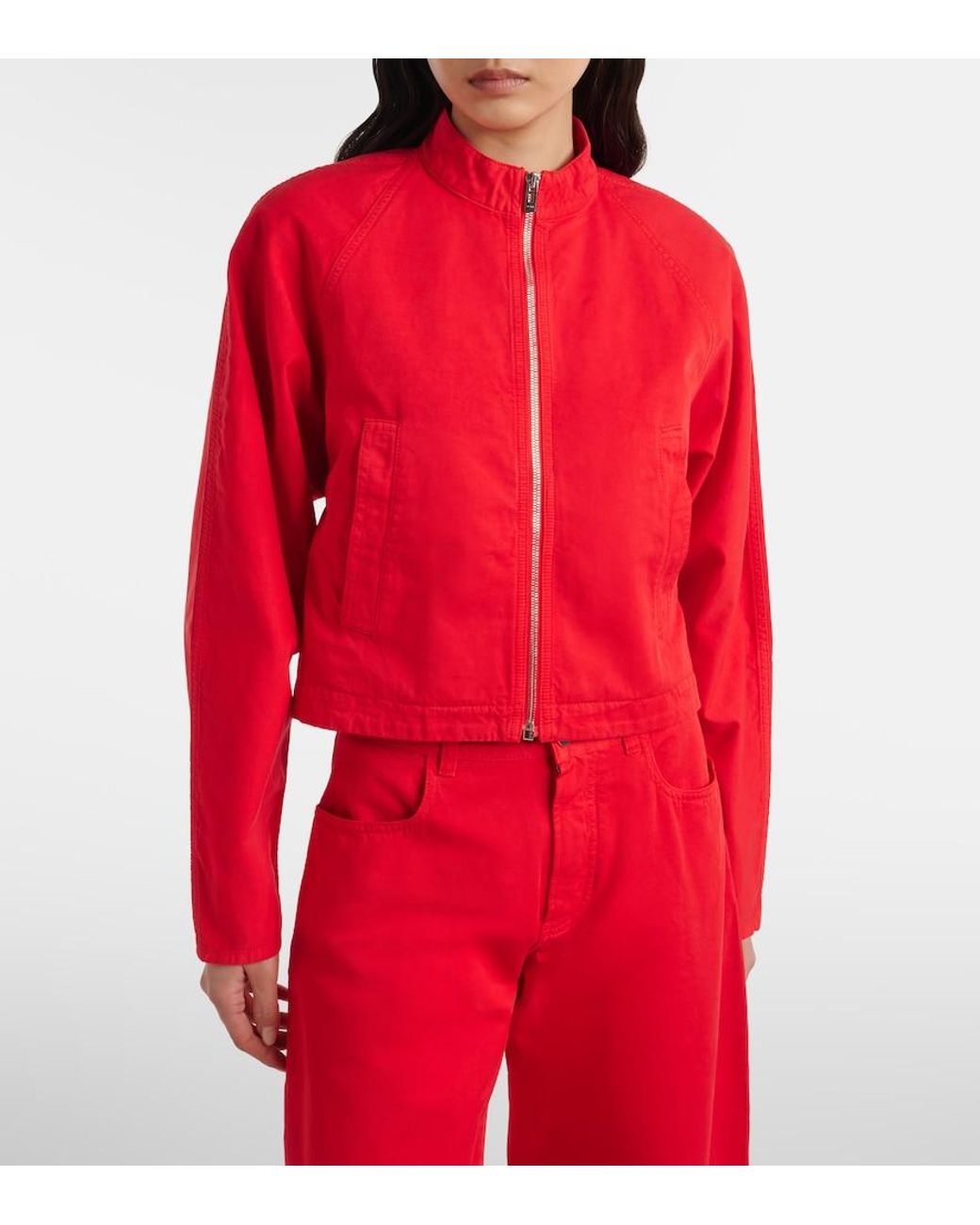 Alaïa Red Denim Jacket