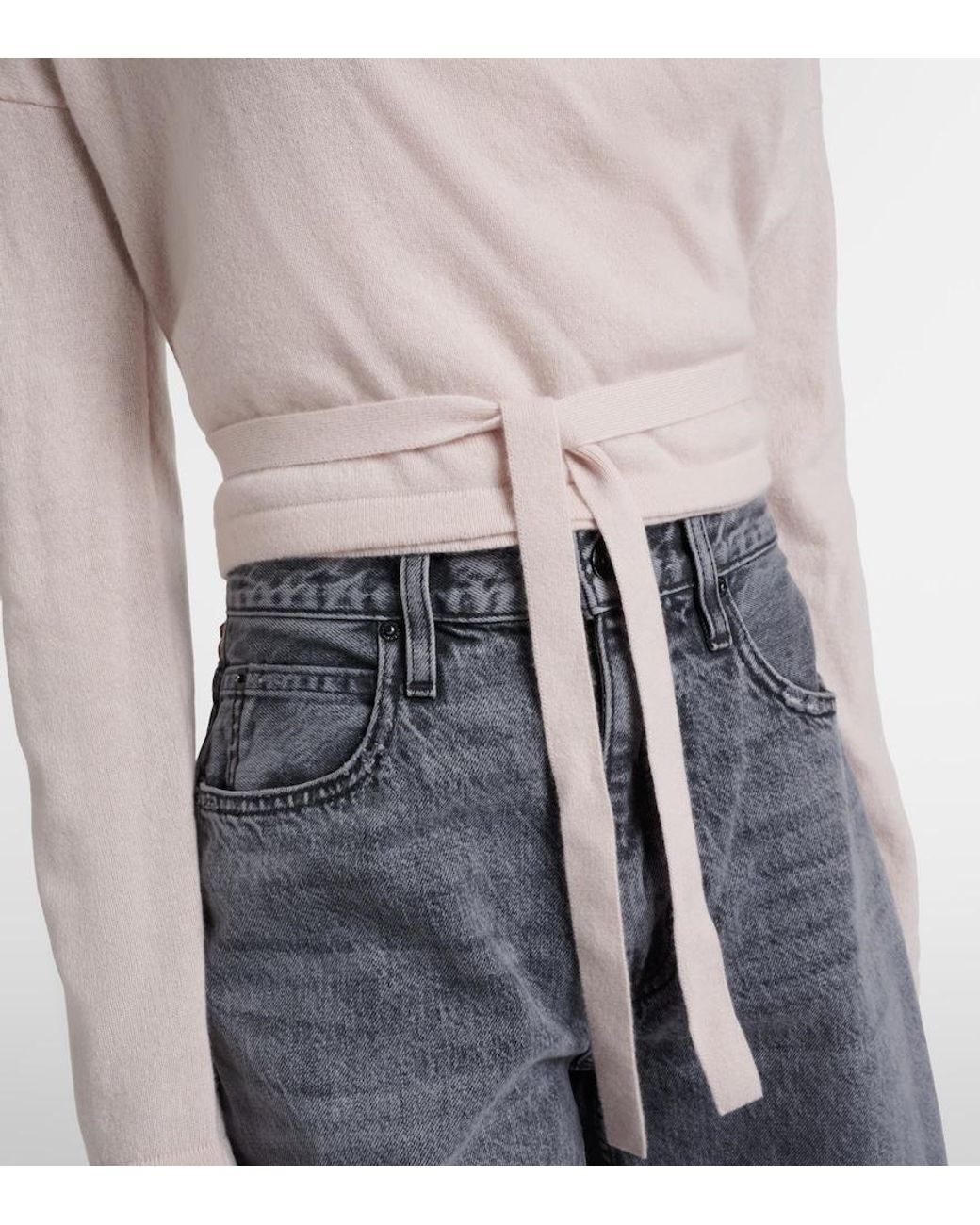 TOVE White Kay Cashmere Cardigan