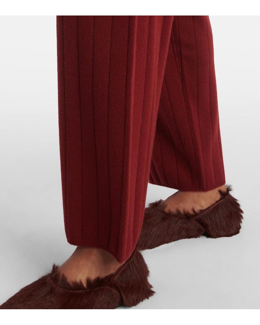 Max Mara Red Jardin Cashmere Sweatpants