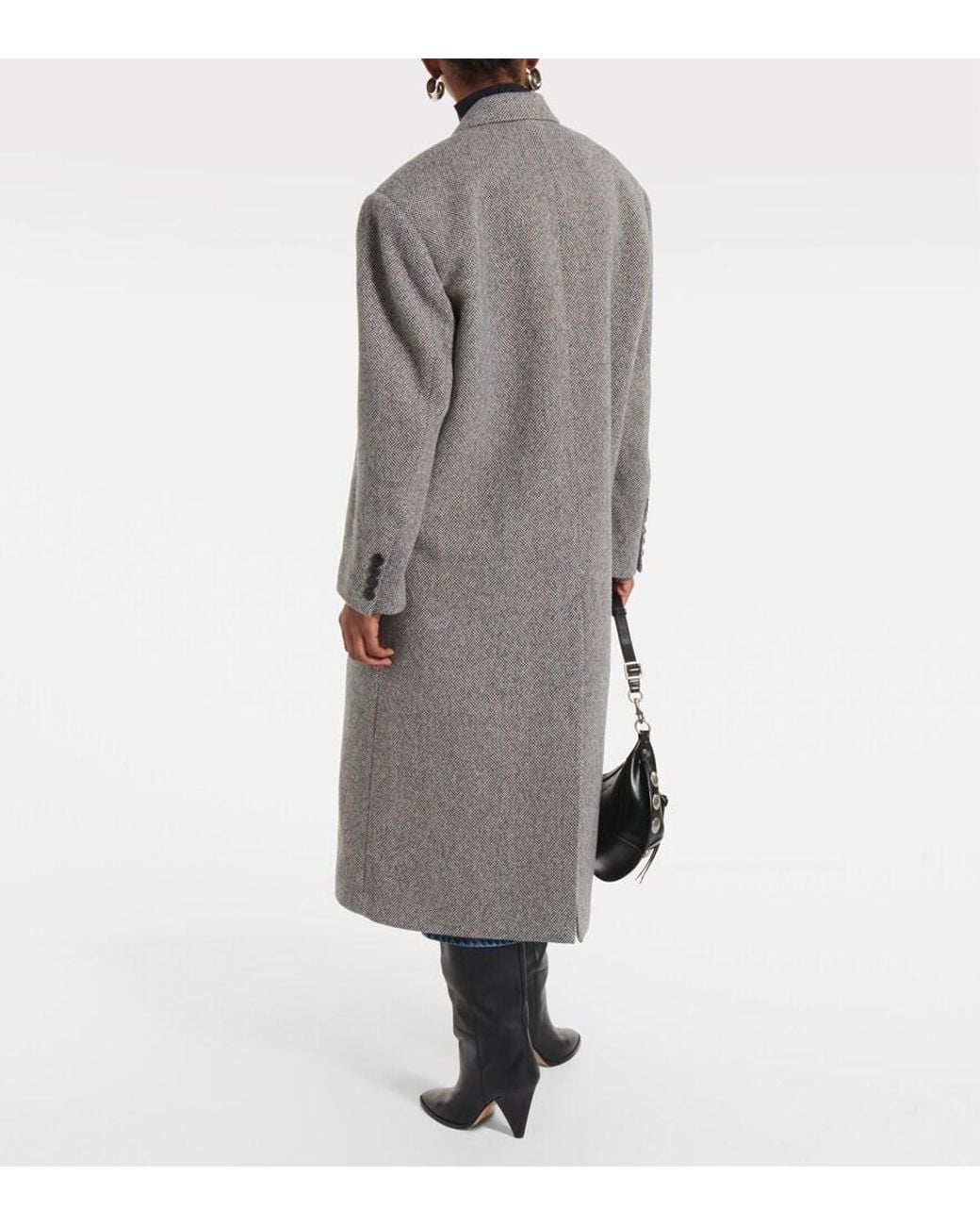 Isabel Marant Gray Wool Coat 'Lexana'