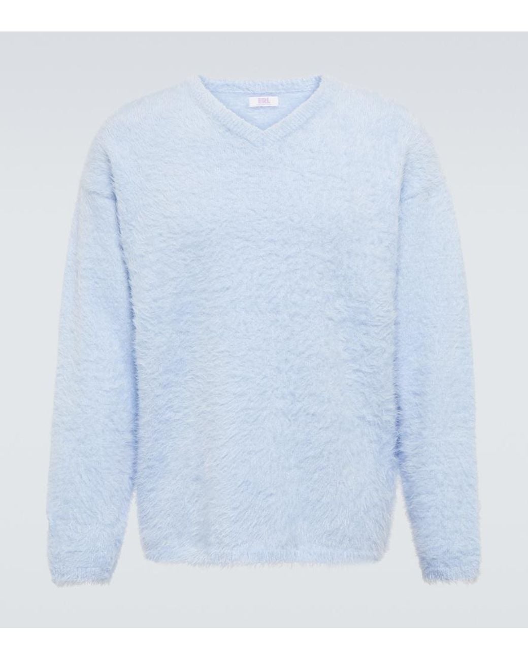 ERL Blue Brushed Sweater for men