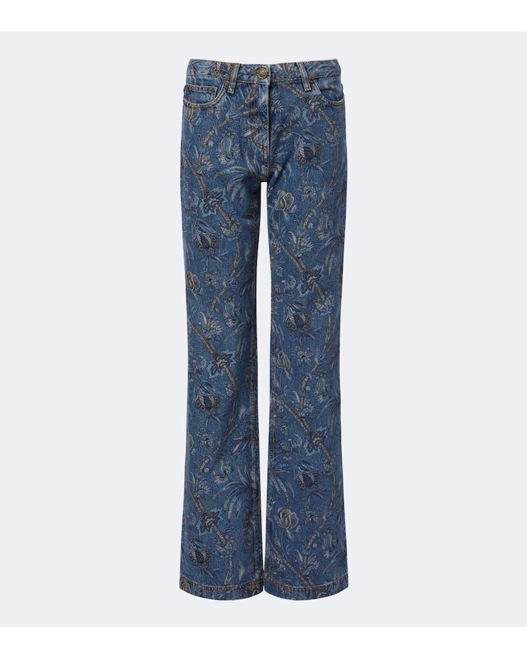 Jeans Anchos Estampados Etro de color Blue