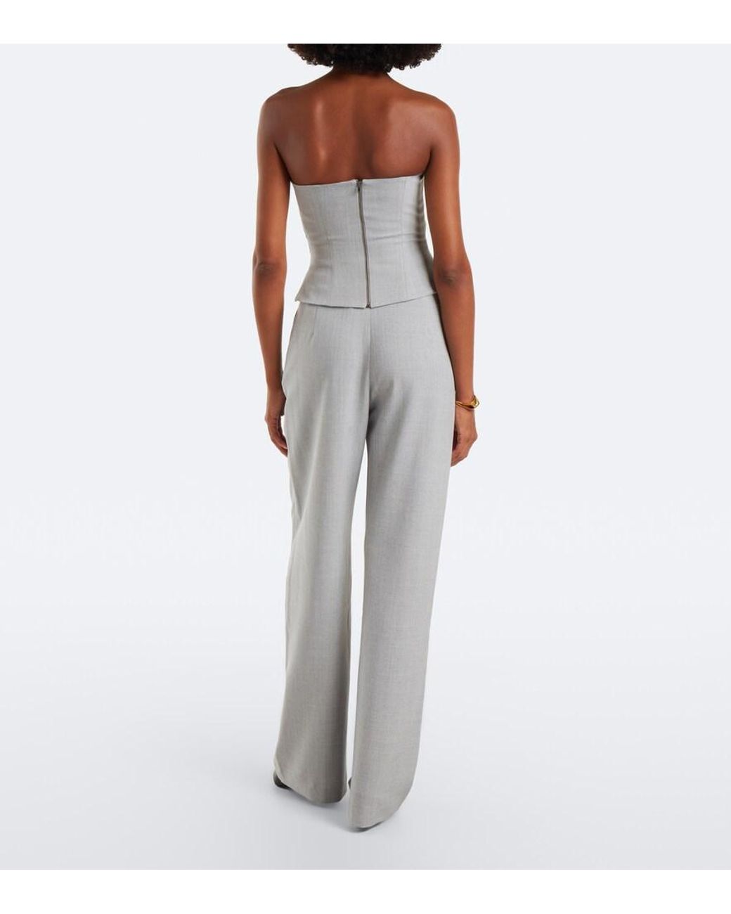 The Sei Gray Crepe Wide-Leg Pants