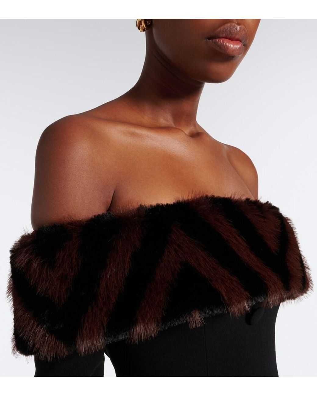 retroféte Black Elspeth Off-Shoulder Minidress