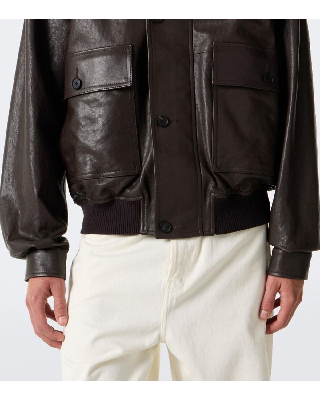 Auralee Lederjacke in Black für Herren