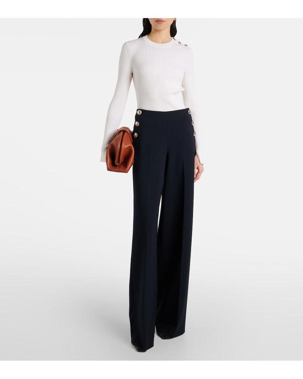 Dorothee Schumacher White Essential Ease Wool And Silk-Blend Sweater