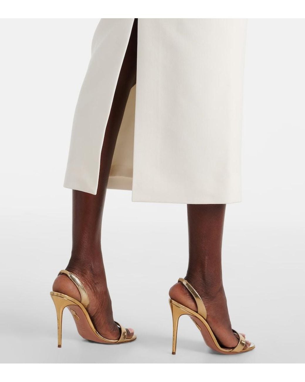 Roland Mouret White Crepe Pencil Skirt