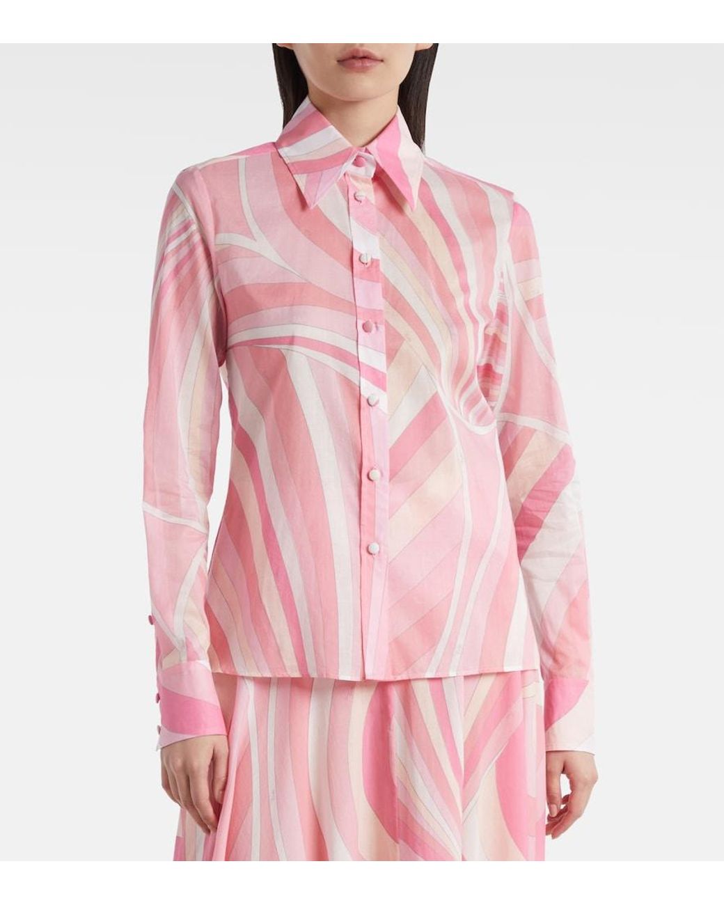 Emilio Pucci Pink Iride Cotton Shirt