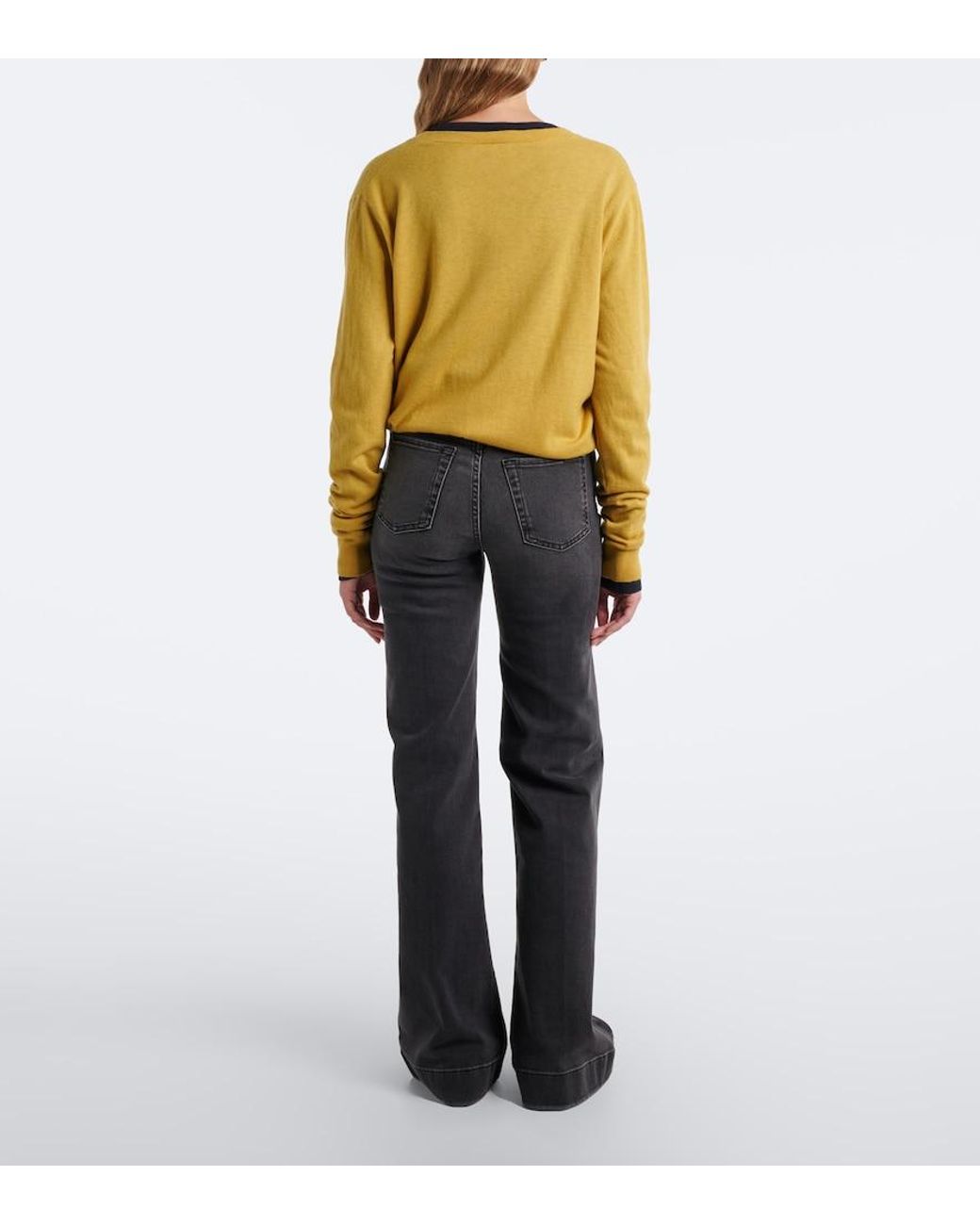 7 For All Mankind Gray Modern Dojo Flared Jeans