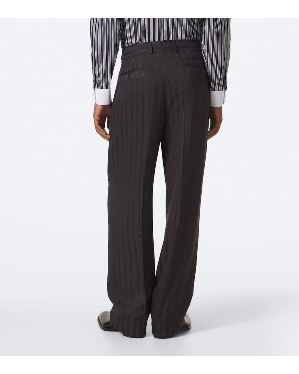Tom Ford Blue Striped Jacquard Suit Pants for men