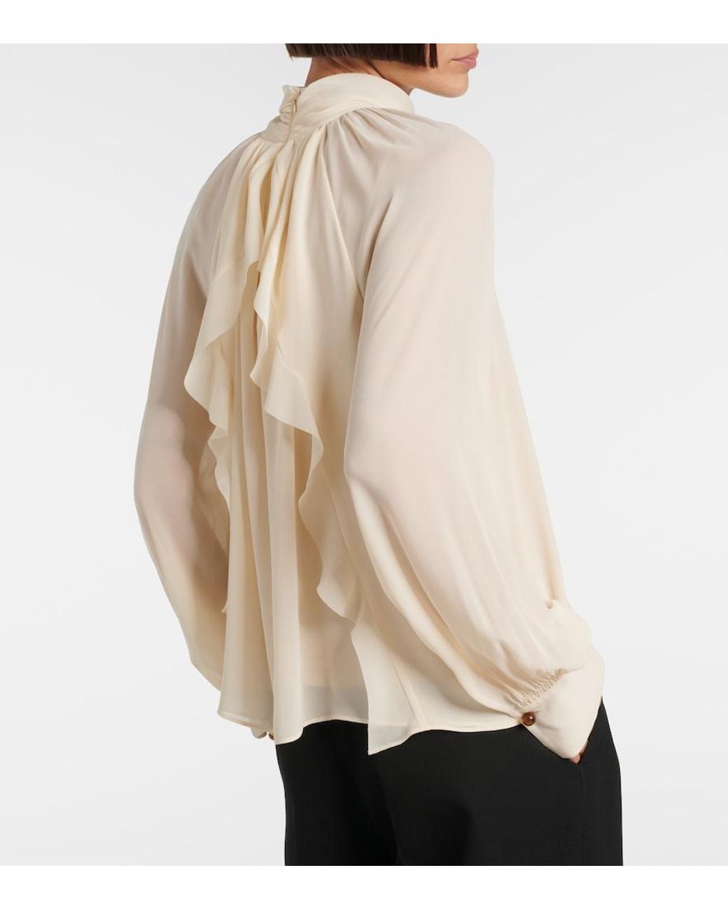 Vince Natural Chiffon Blouse