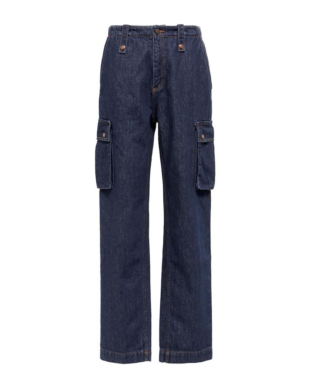 Magda Butrym Blue Mid-rise Straight Jeans