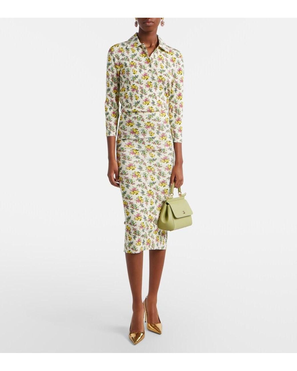 Dolce & Gabbana Metallic Sicily Small Leather Top-Handle Bag