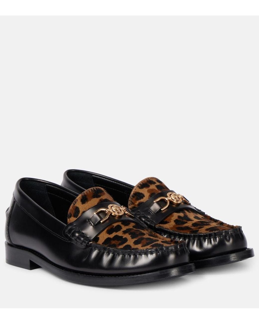 Versace Black Leather Shoes