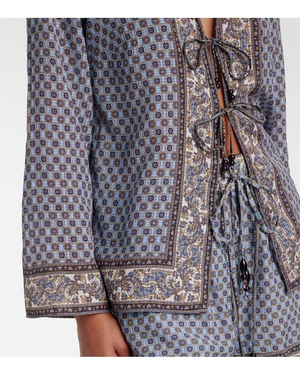 Blouse Eva Imprimee Veronica Beard en coloris Blue
