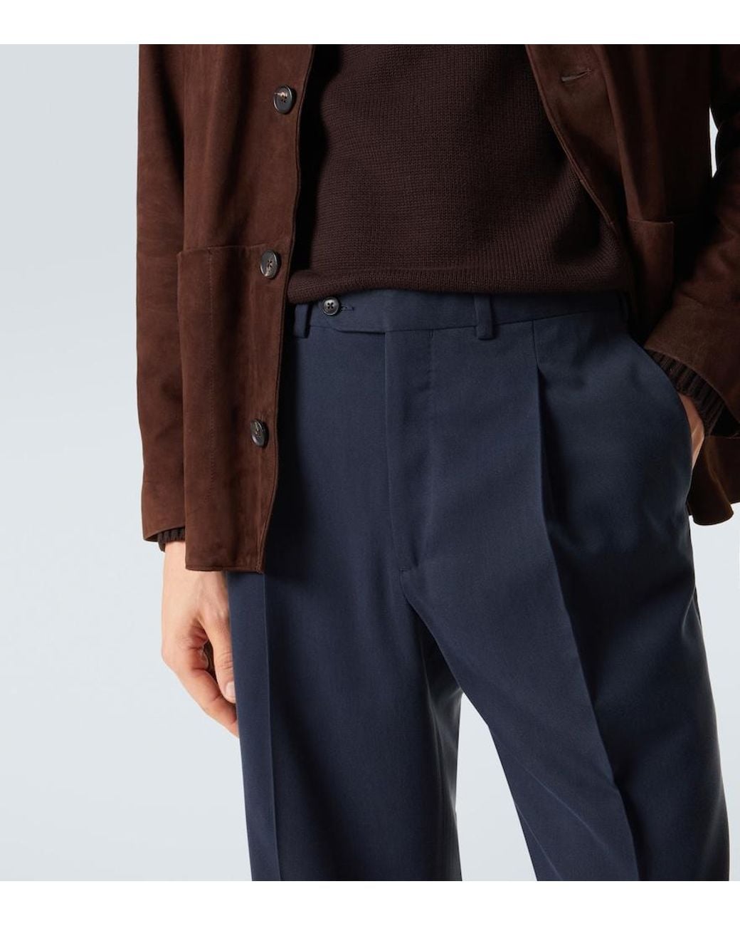 Saman Amel Weite Hose Amo Aus Seide in Blue für Herren