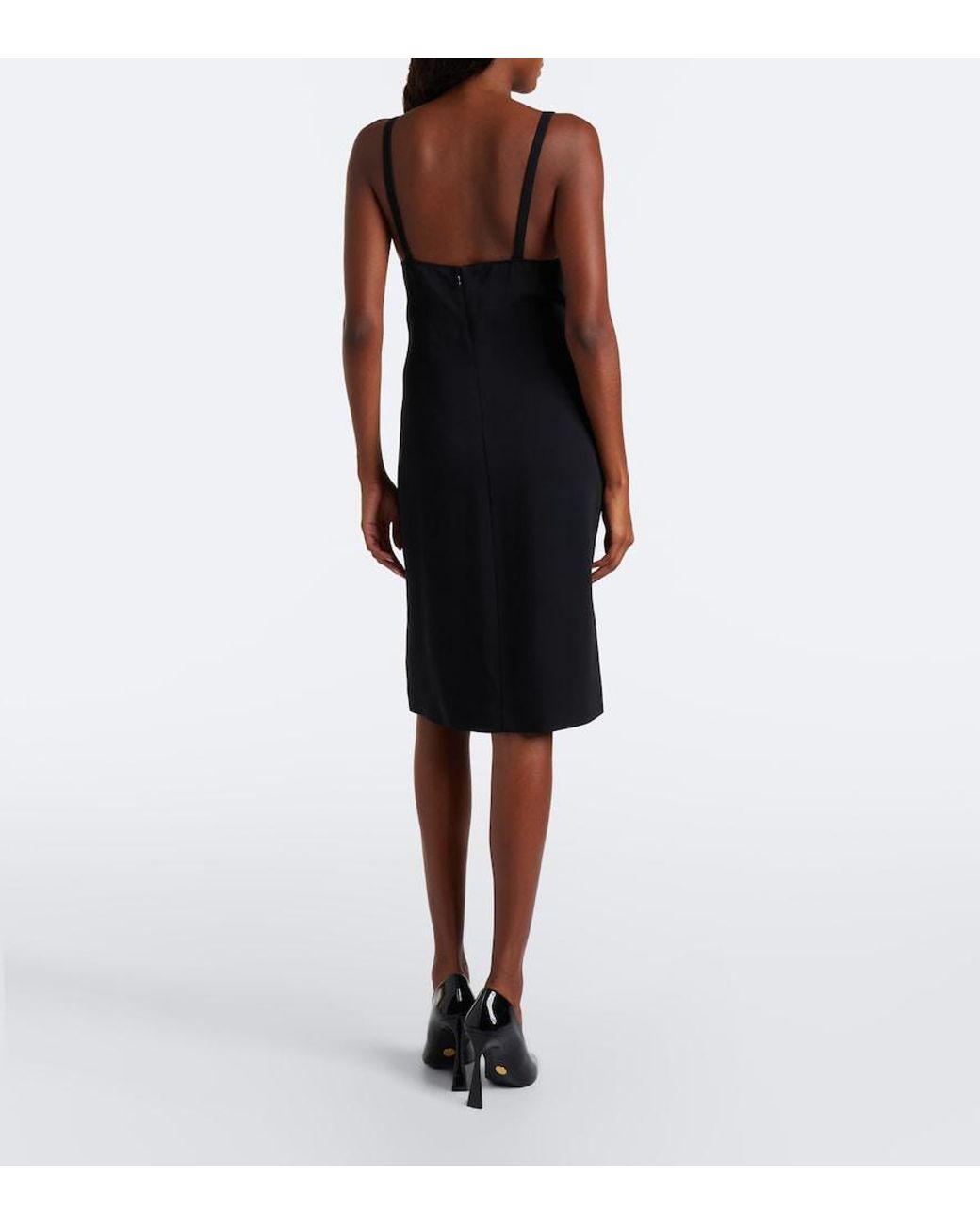 Stella McCartney Black Lace-Trimmed Minidress