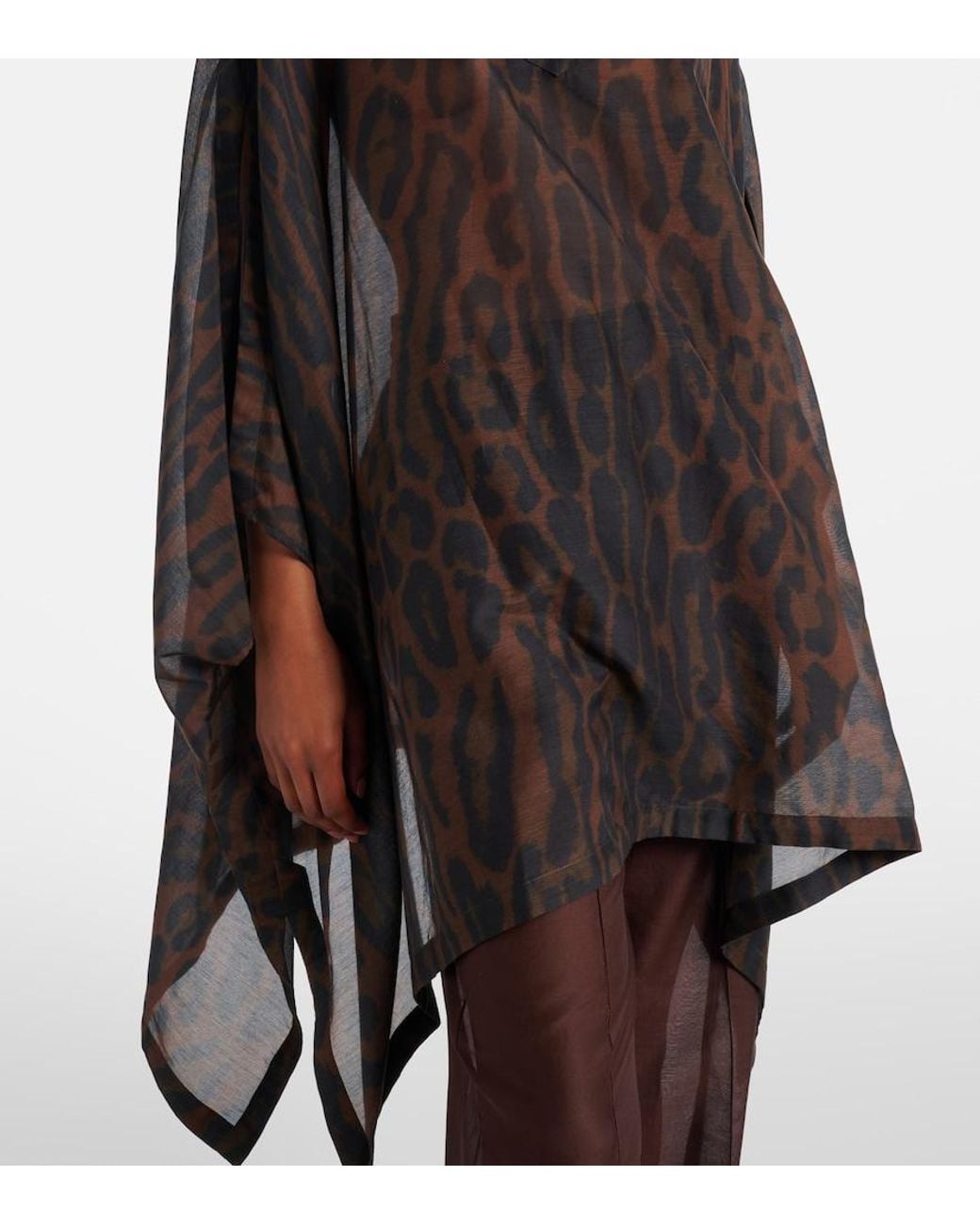 Tom Ford Black Leopard-Print Cotton And Silk Kaftan