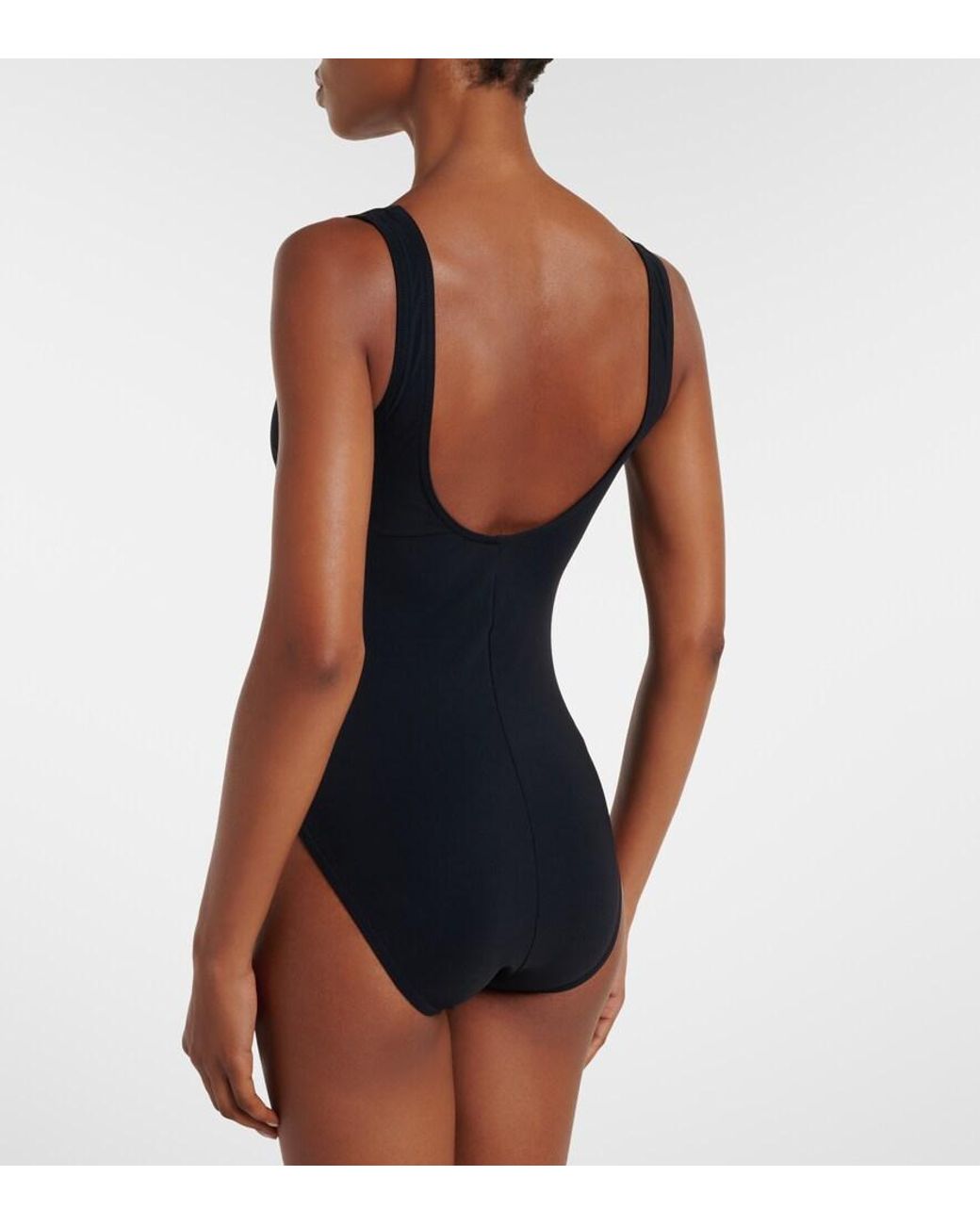 Karla Colletto Black Helena Ruffled Swimsuit