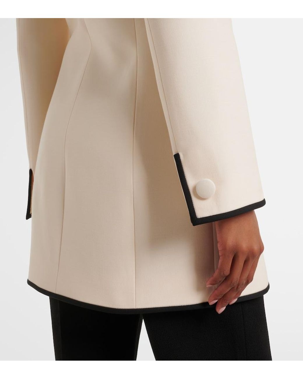 Valentino Garavani Natural Crepe Couture Scalloped Jacket