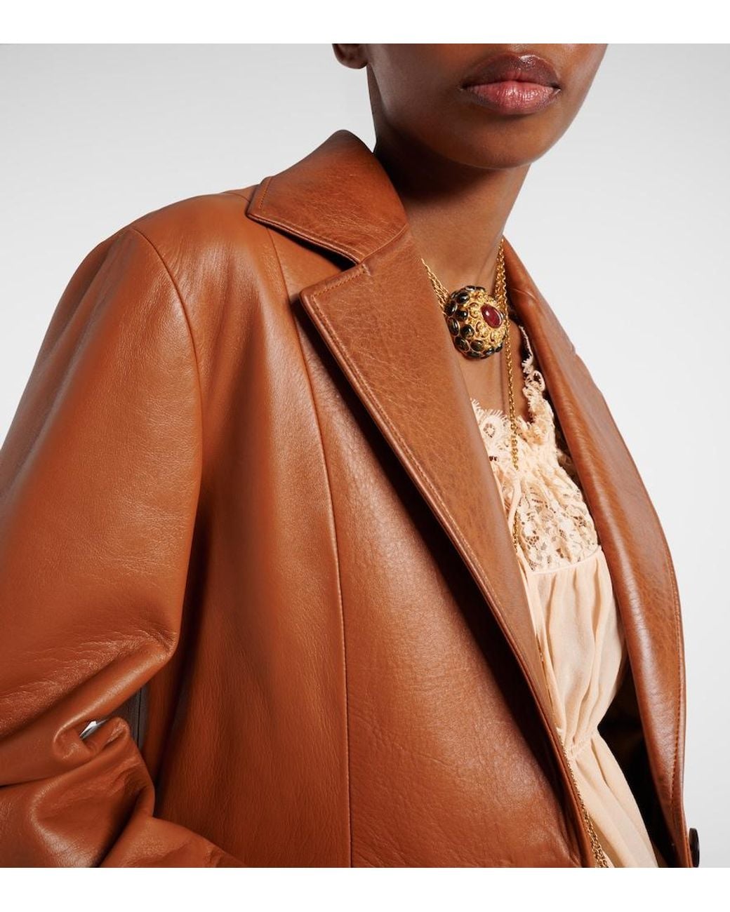Chloé Brown Leather Jacket