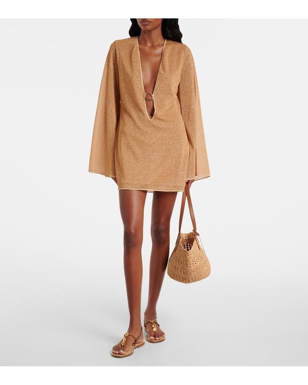 Oseree Natural Lumiere Beach Dress