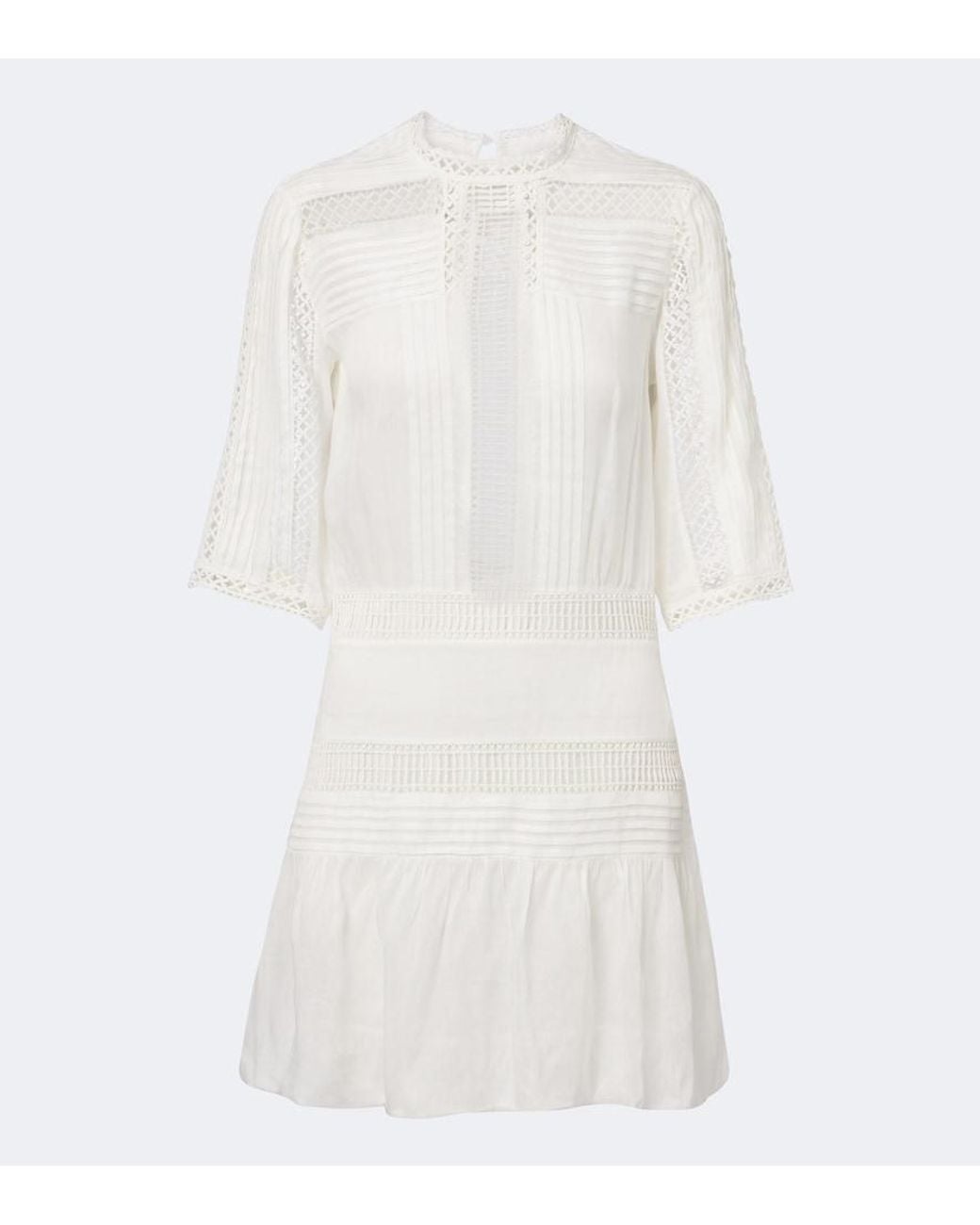 Isabel Marant White Paige Open-Knit Minidress