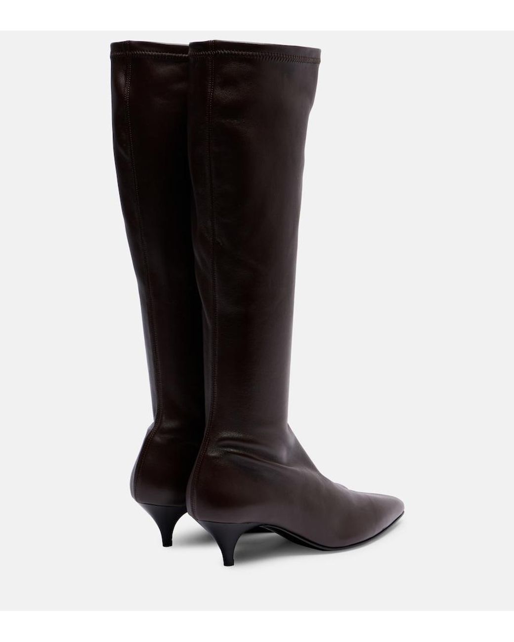 A.Emery Black Oscar 60 Leather Knee-High Boots
