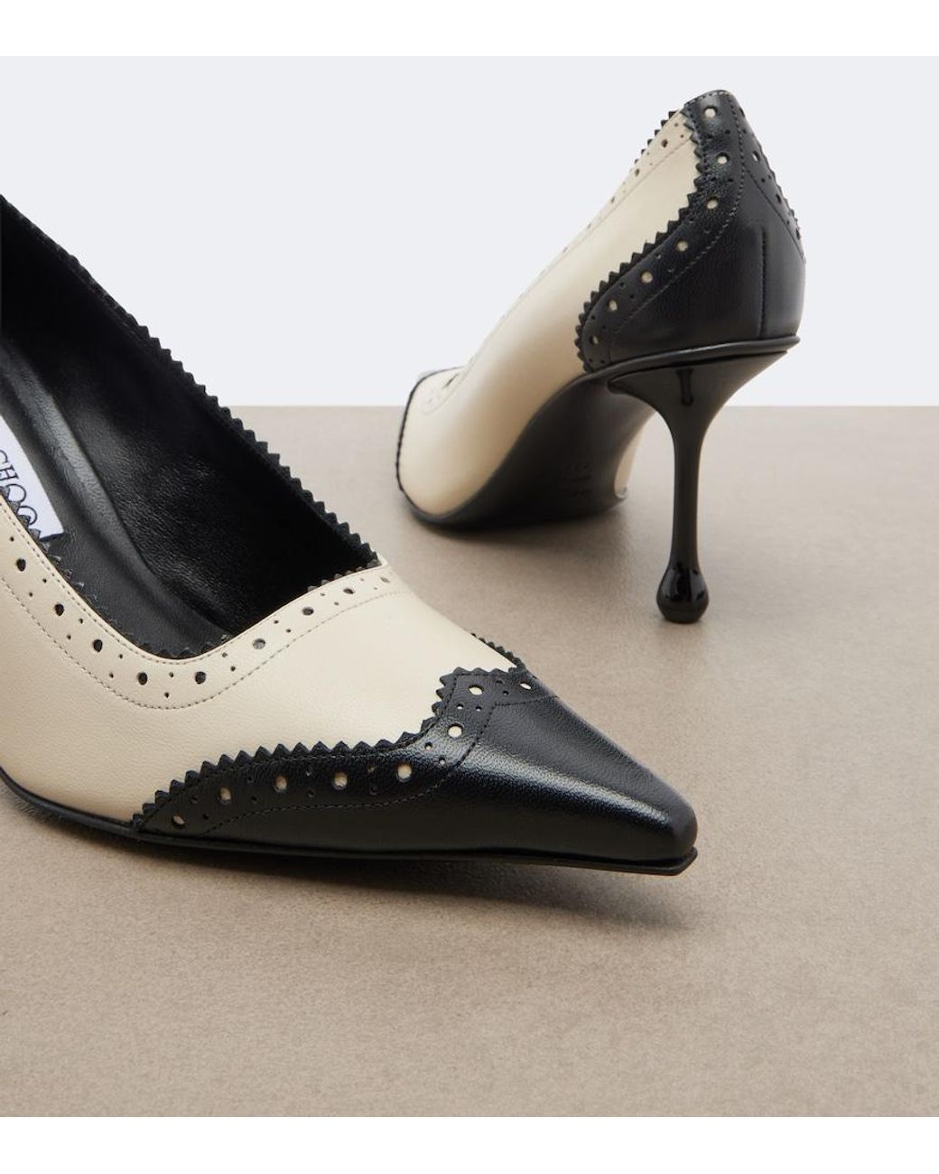 Jimmy Choo White Ixia Leather Pumps