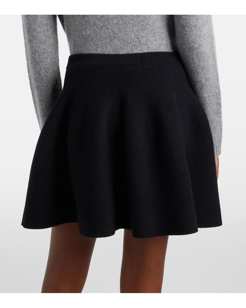 Lisa Yang Black Wren Cashmere Miniskirt