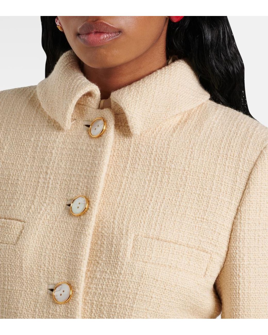Valentino Garavani Natural Wool-Blend Tweed Jacket