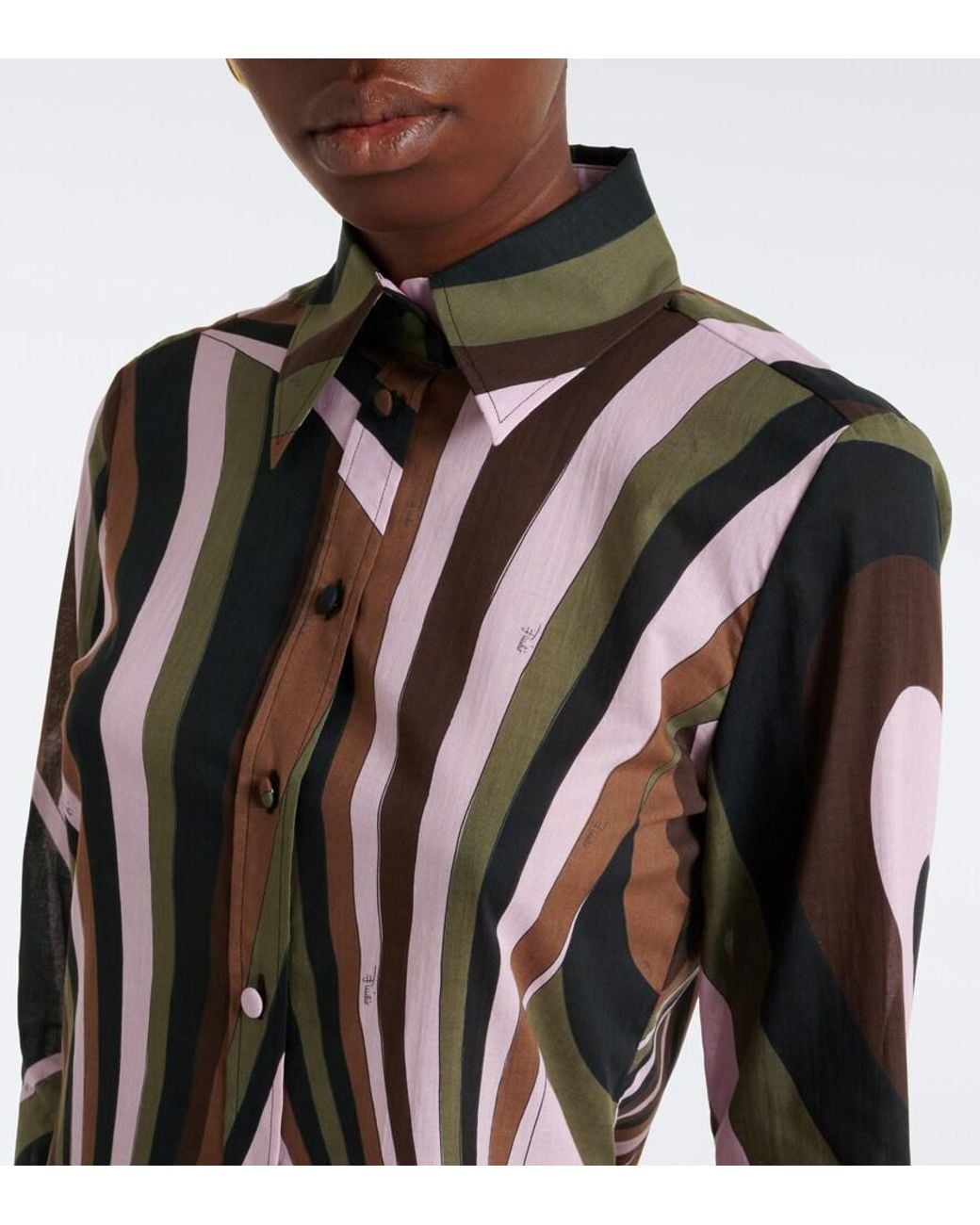 Emilio Pucci Multicolor Iride Cotton Muslin Shirt