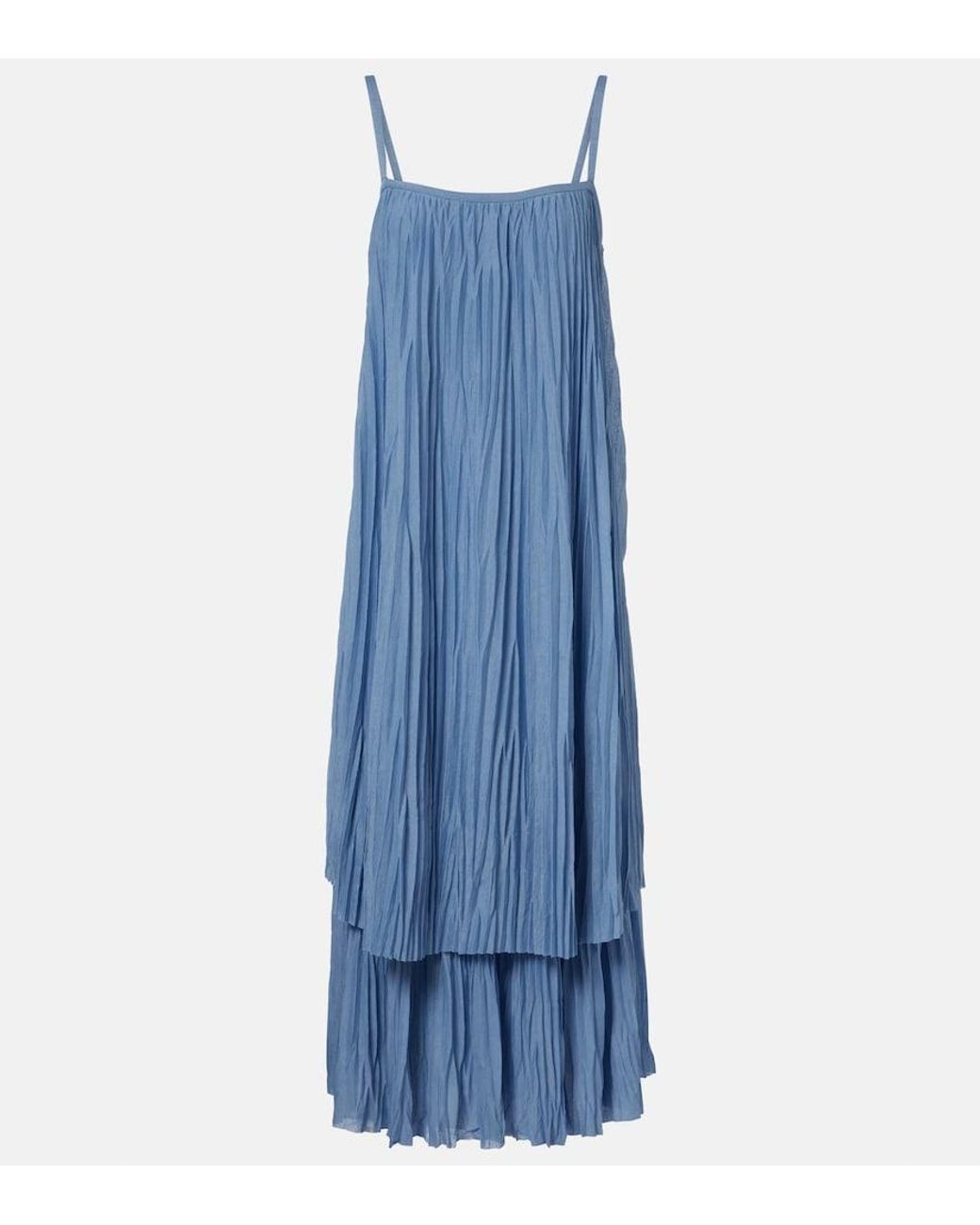 Proenza Schouler Blue Label Clyne Pleated Jersey Maxi Dress