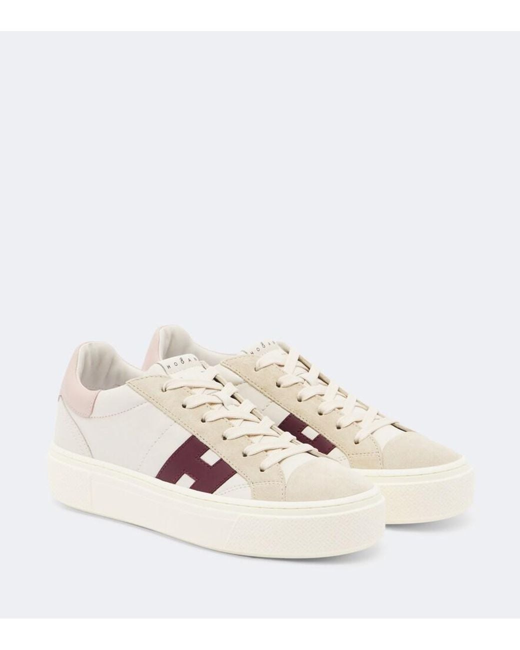Hogan Natural Crosswind Leather Sneakers