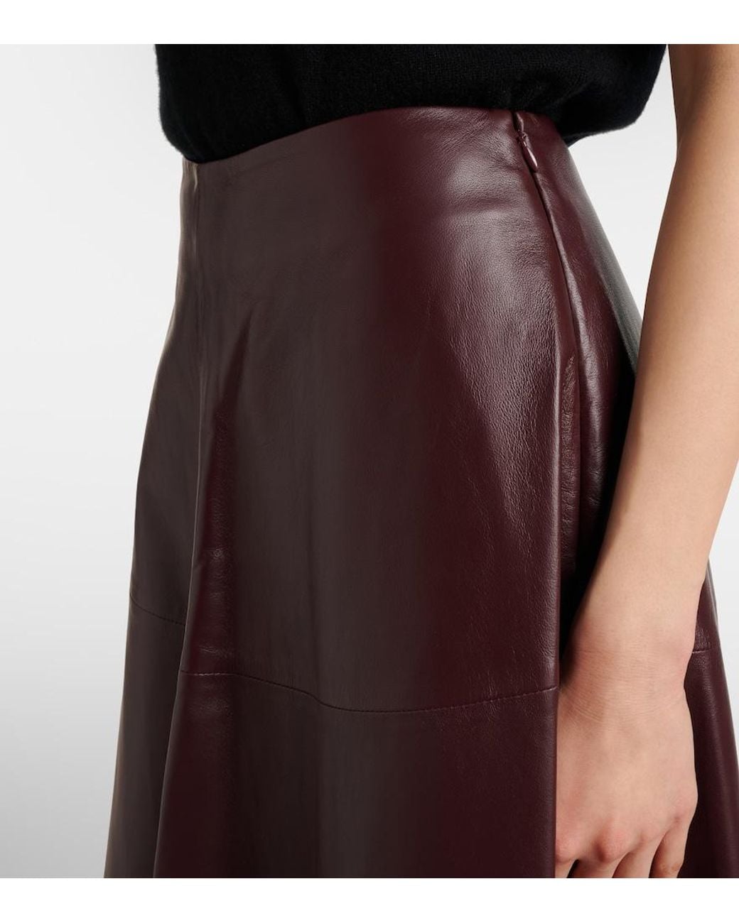 Altuzarra Purple Varda Leather Maxi Skirt