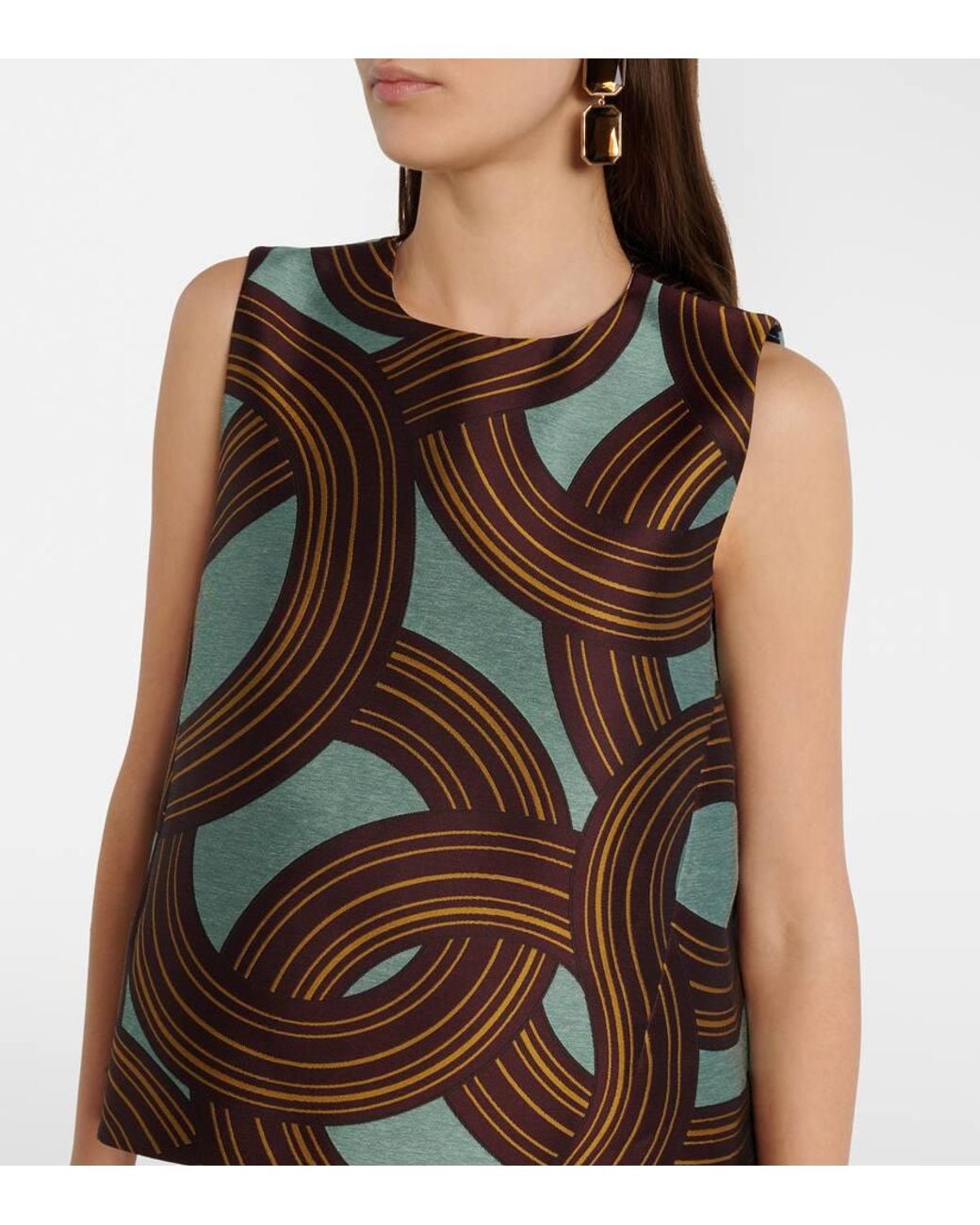 Top La Scala En Jacquard LaDoubleJ en coloris Brown