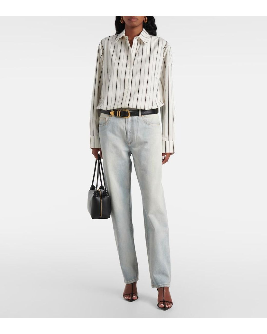 TOVE Gray Kobe Mid-Rise Tapered Jeans