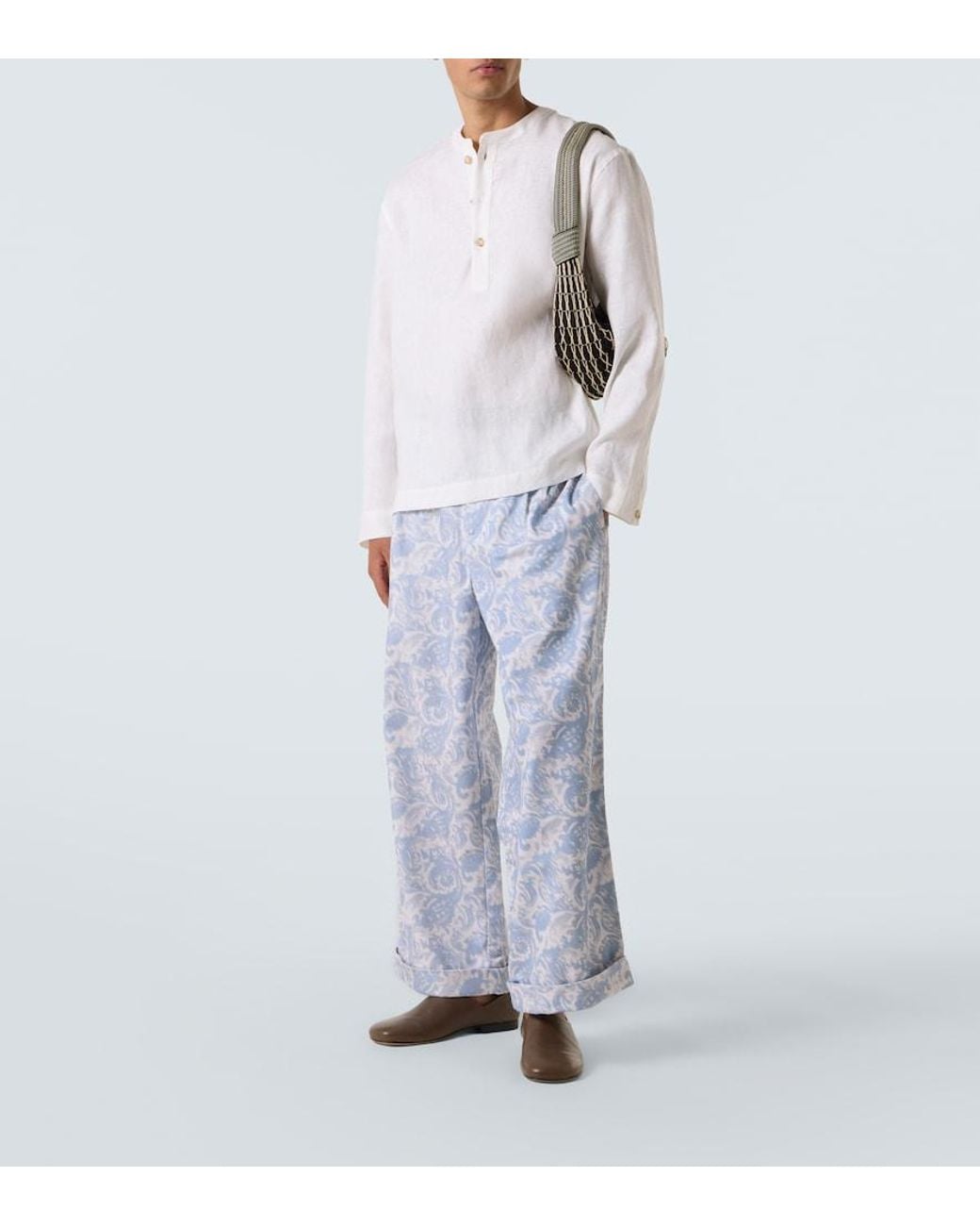 Commas White Linen Shirt for men