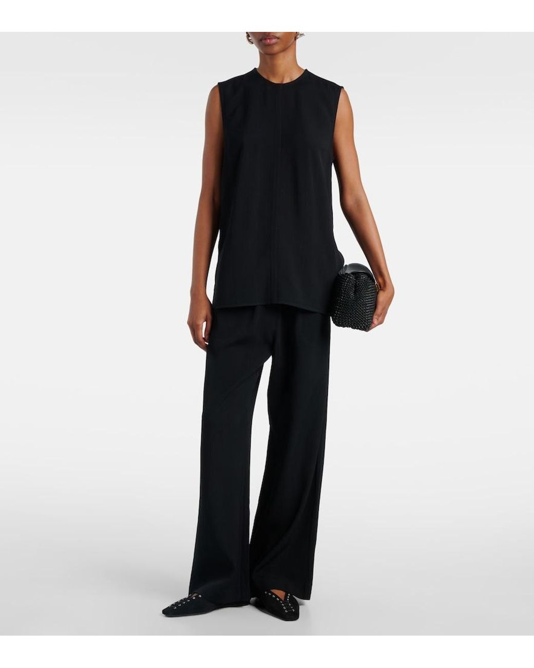 Totême Black Striped Top