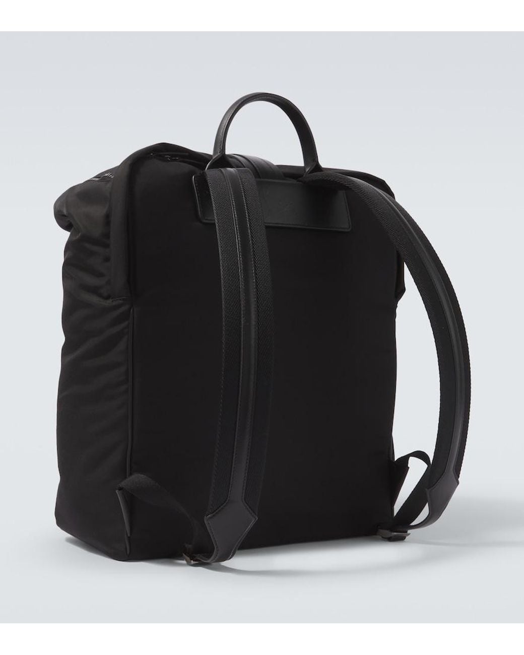Christian Louboutin Black Nox Leather-Trimmed Backpack for men